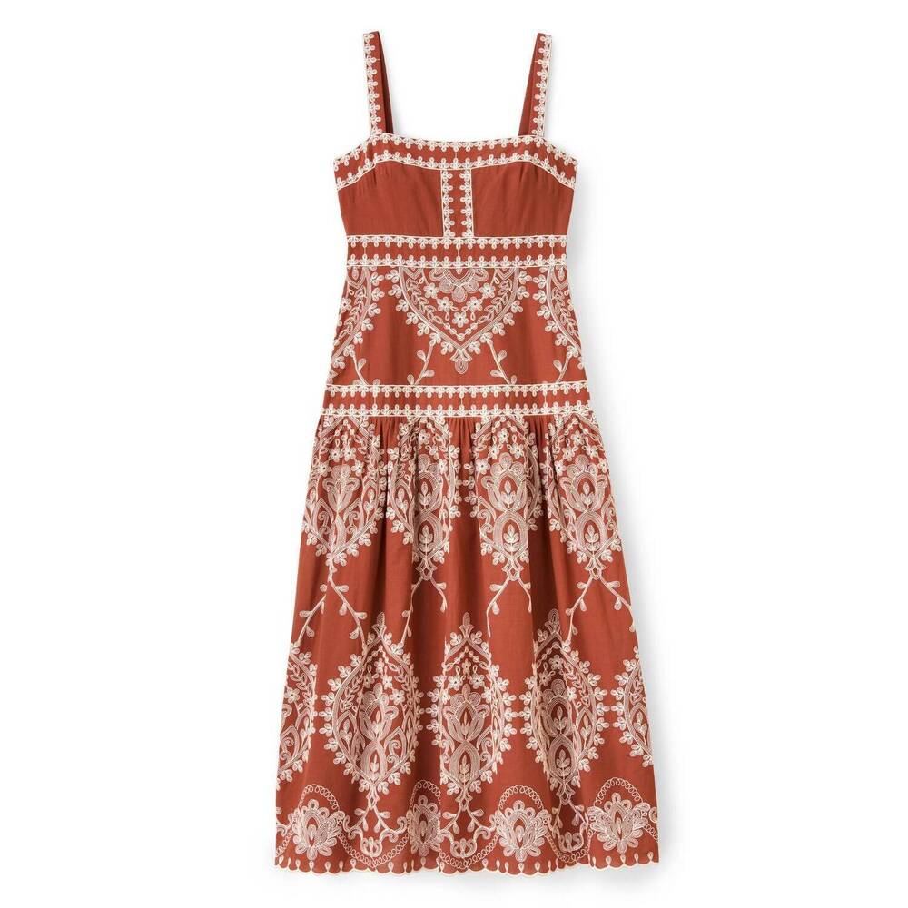 NEW CARTOLINA NANTUCKET women's adair dress in saffron